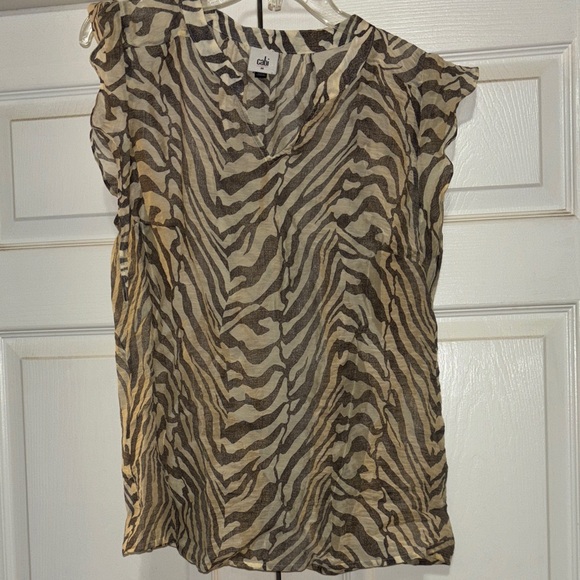 CAbi Tops - CAbi Zebra Pattern Blouse medium